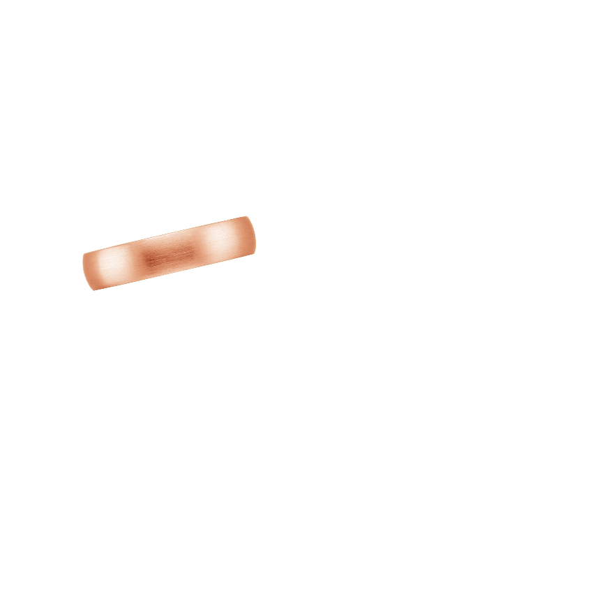 Matte Slim Profile 5mm Wedding Ring Rose Gold 18k Wedding Band