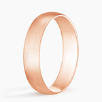 Matte Slim Profile 5mm Wedding Ring Rose Gold 18k Wedding Band