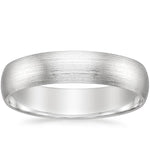 Matte Slim Profile 5mm Wedding Ring Platinum Wedding Band