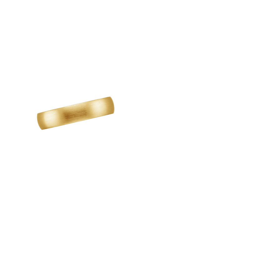Matte Slim Profile 5mm Wedding Ring Yellow Gold 18k Wedding Band