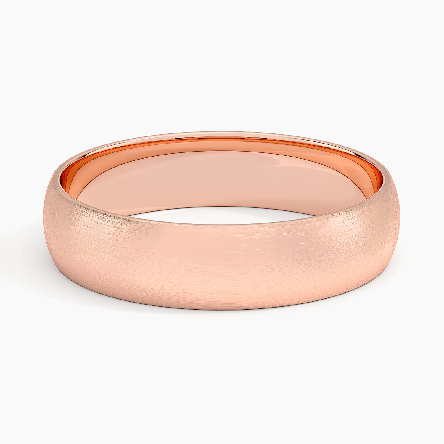 Matte Slim Profile 6mm Wedding Ring Rose Gold 18k Wedding Band