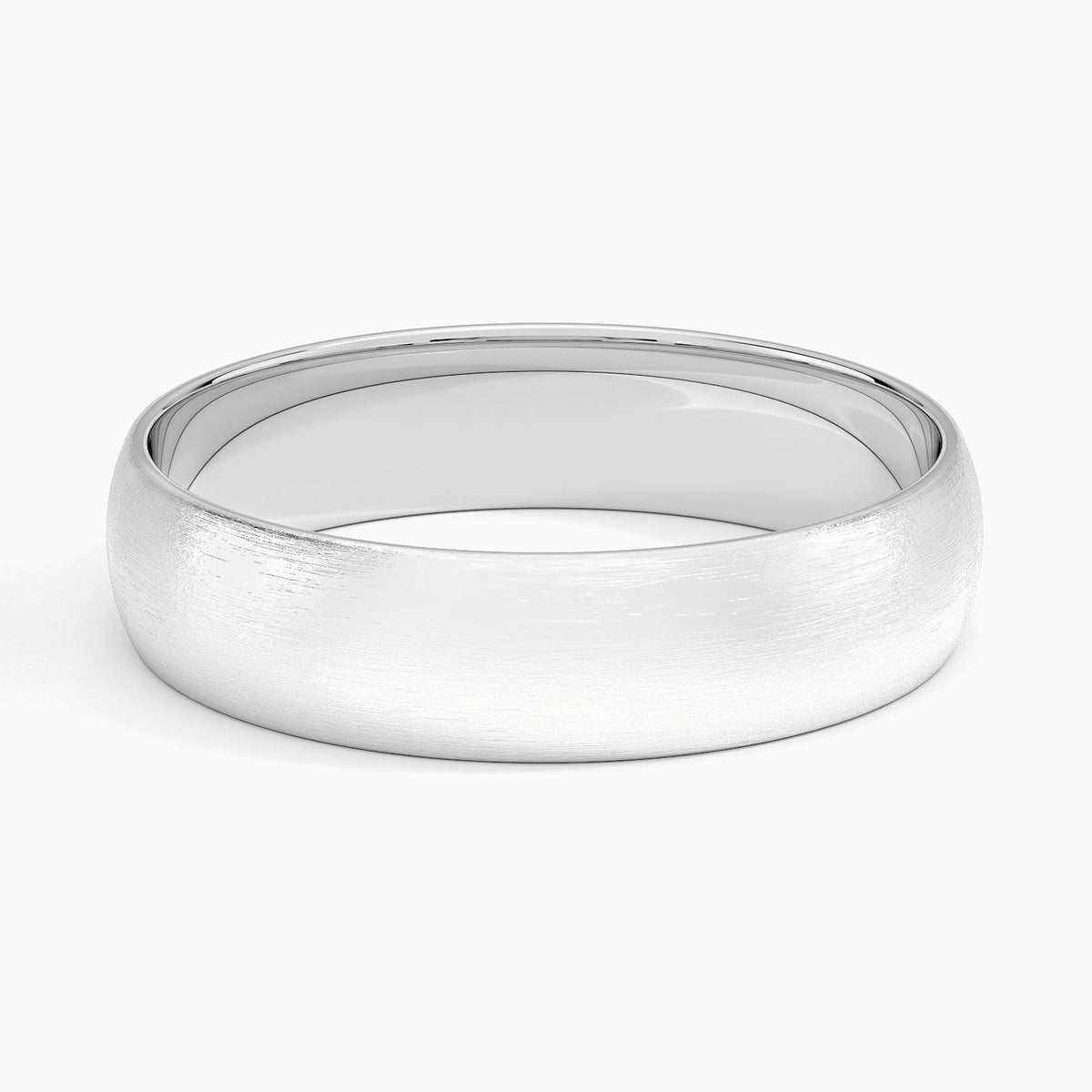 Matte Slim Profile 6mm Wedding Ring Platinum Wedding Band