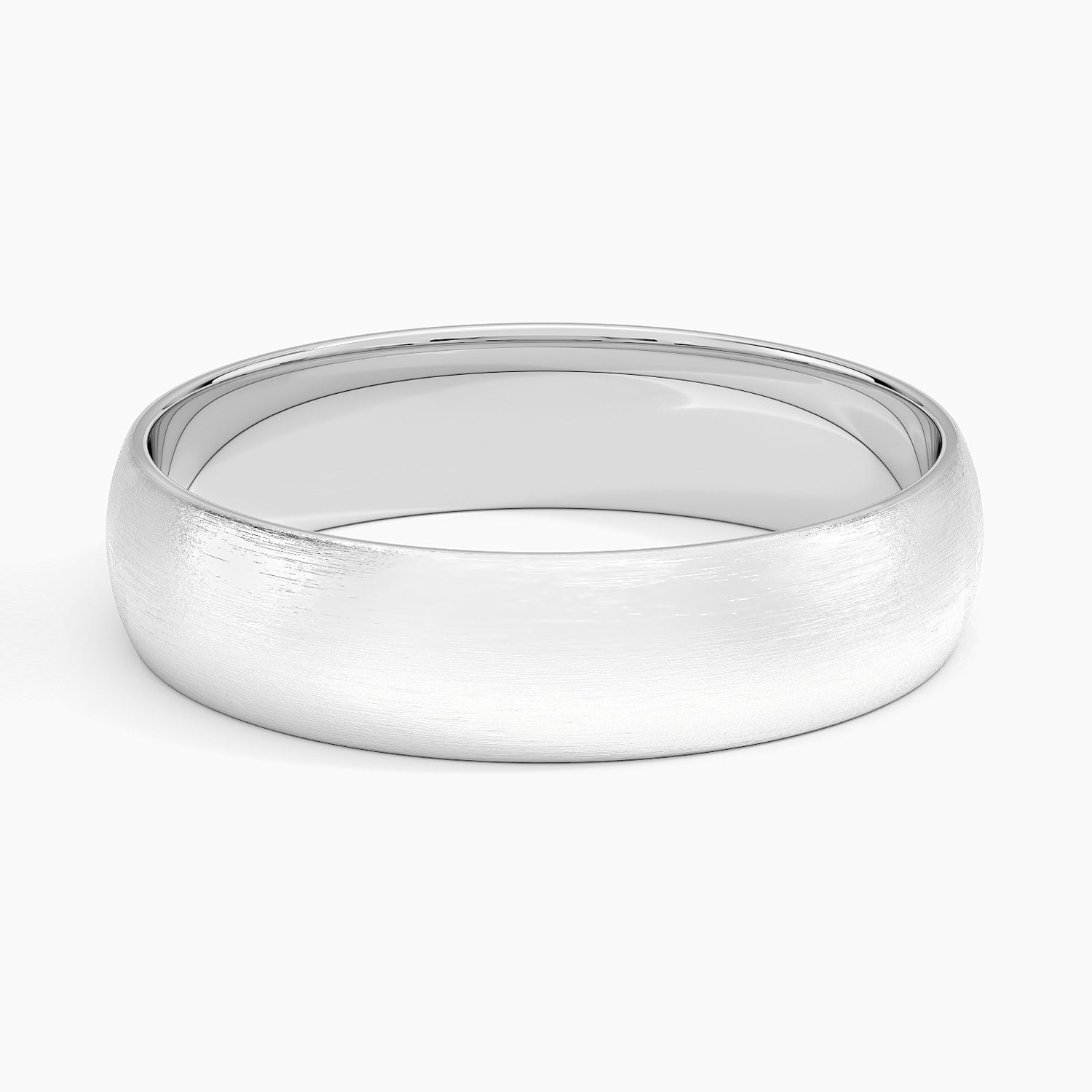 Matte Slim Profile 6mm Wedding Ring Platinum Wedding Band