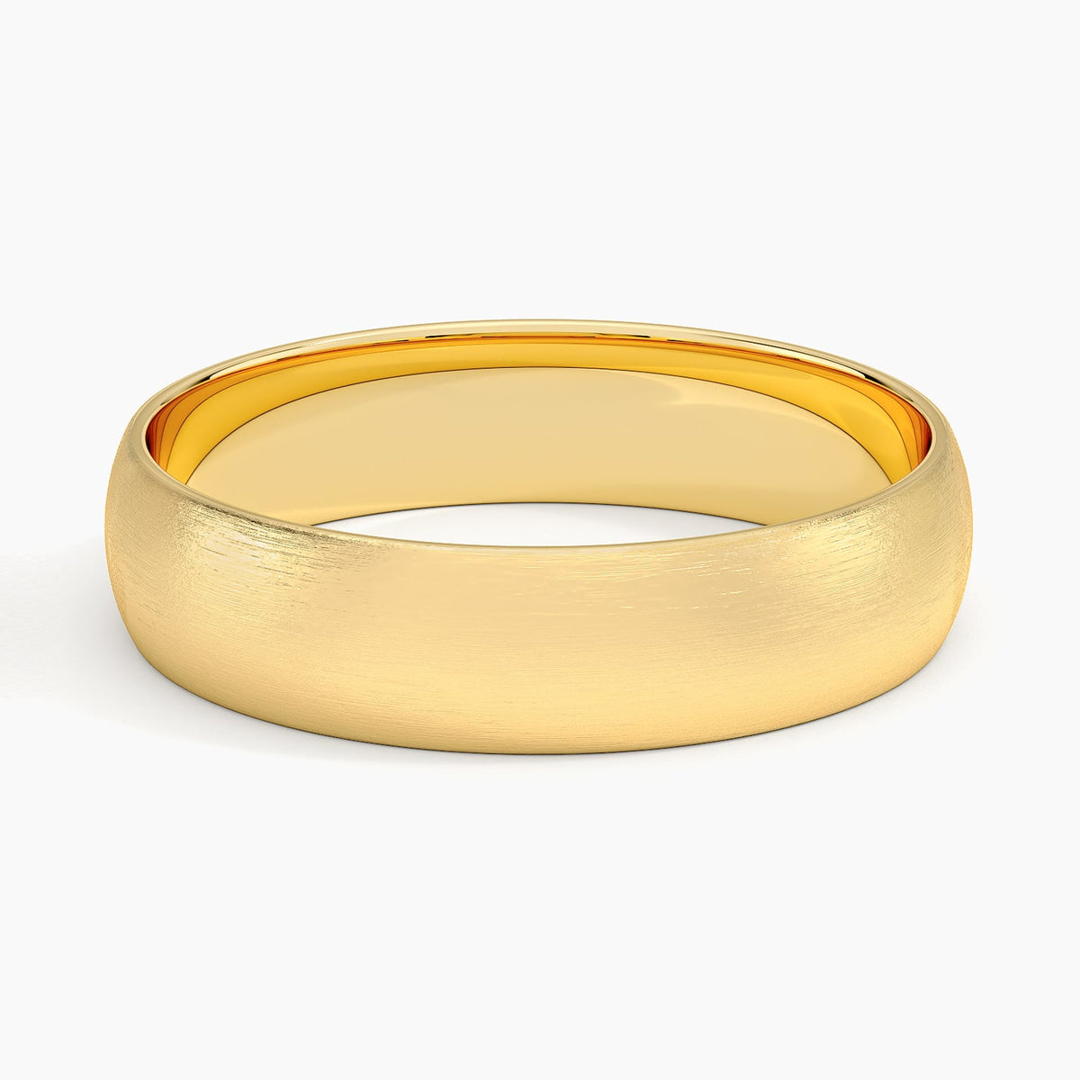 Matte Slim Profile 6mm Wedding Ring Yellow Gold 18k Wedding Band