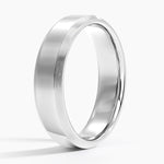 Brushed Edge Bevel 5.5mm Wedding Ring Platinum Wedding Band
