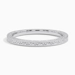 Hudson Engraved Ring Platinum Wedding Band