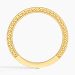Hudson Engraved Ring Yellow Gold 18k Wedding Band