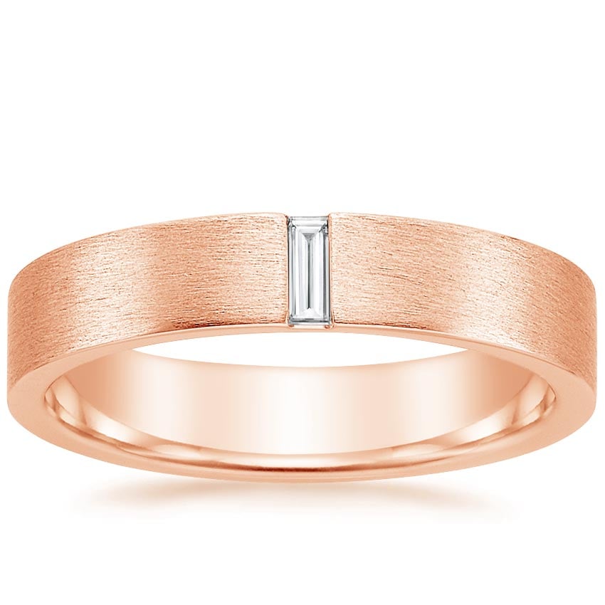Apollo Diamond 4.5mm Wedding Ring Rose Gold 18k Wedding Band