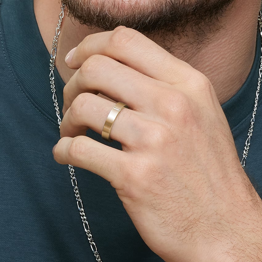 Apollo Diamond 4.5mm Wedding Ring Yellow Gold 18k Wedding Band