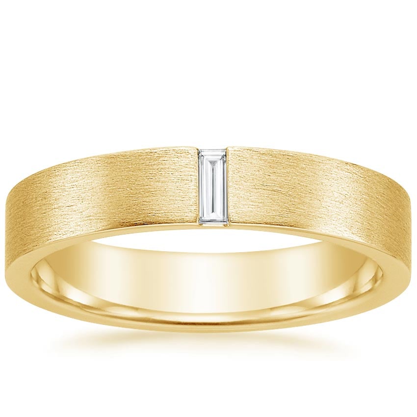 Apollo Diamond 4.5mm Wedding Ring Yellow Gold 18k Wedding Band