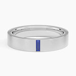 Apollo Sapphire 4.5mm Wedding Ring Platinum Wedding Band
