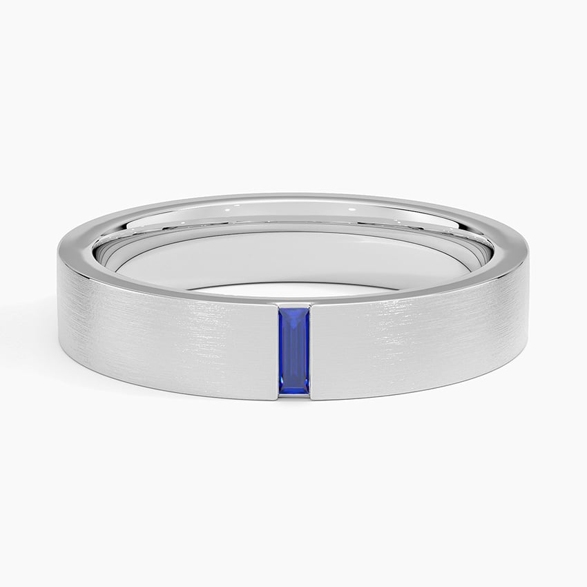 Apollo Sapphire 4.5mm Wedding Ring Platinum Wedding Band