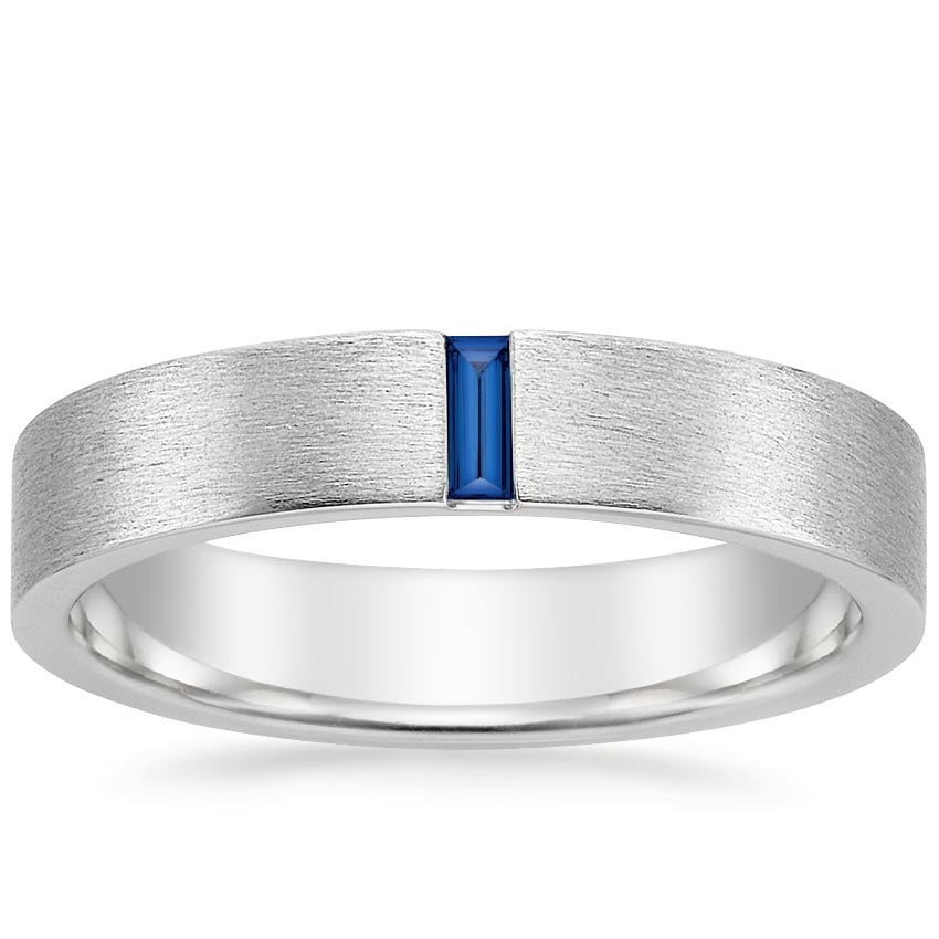 Apollo Sapphire 4.5mm Wedding Ring Platinum Wedding Band