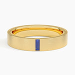 Apollo Sapphire 4.5mm Wedding Ring Yellow Gold 18k Wedding Band