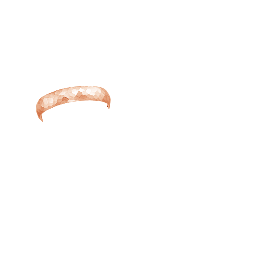 Canyon 4mm Wedding Ring Rose Gold 18k Wedding Band