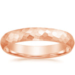 Canyon 4mm Wedding Ring Rose Gold 18k Wedding Band