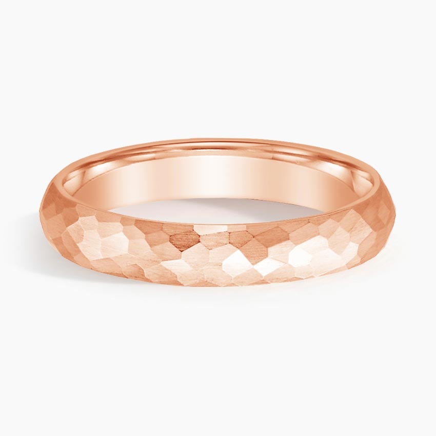 Canyon 4mm Wedding Ring Rose Gold 18k Wedding Band