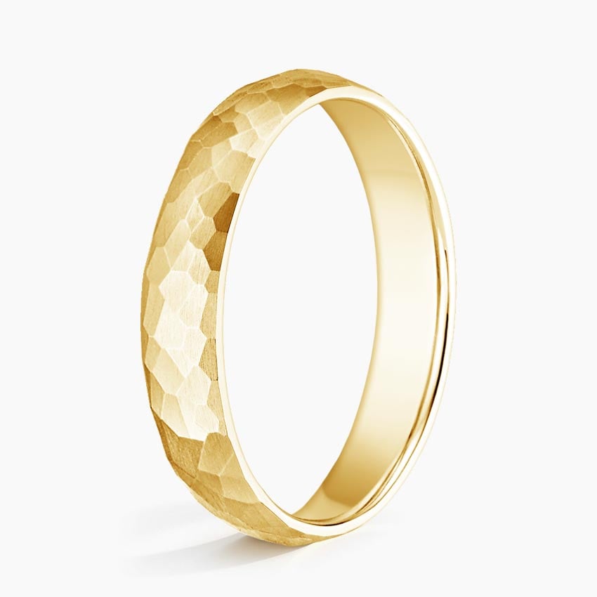 Canyon 4mm Wedding Ring Yellow Gold 18k Wedding Band