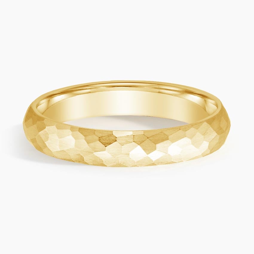 Canyon 4mm Wedding Ring Yellow Gold 18k Wedding Band