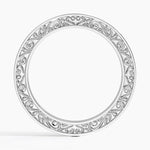 Antique Scroll Engraved Eternity Diamond Ring (2/5 ct. tw.) Platinum Eternity Band