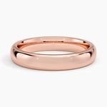 Comfort Fit Wedding Ring Rose Gold 18k 3.5mm Wedding Band