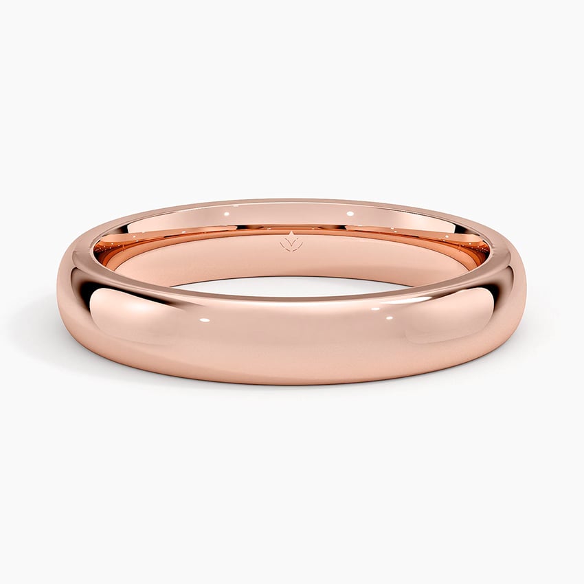 Comfort Fit Wedding Ring Rose Gold 18k 3.5mm Wedding Band