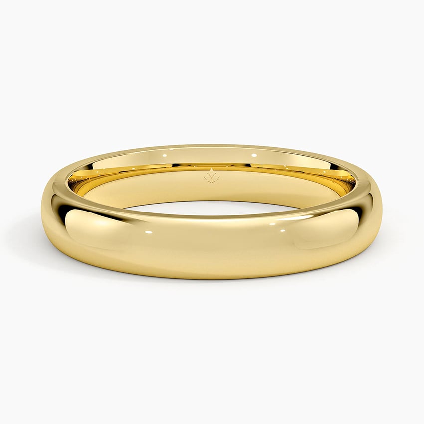 Comfort Fit Wedding Ring Yellow Gold 18k 3.5mm Wedding Band