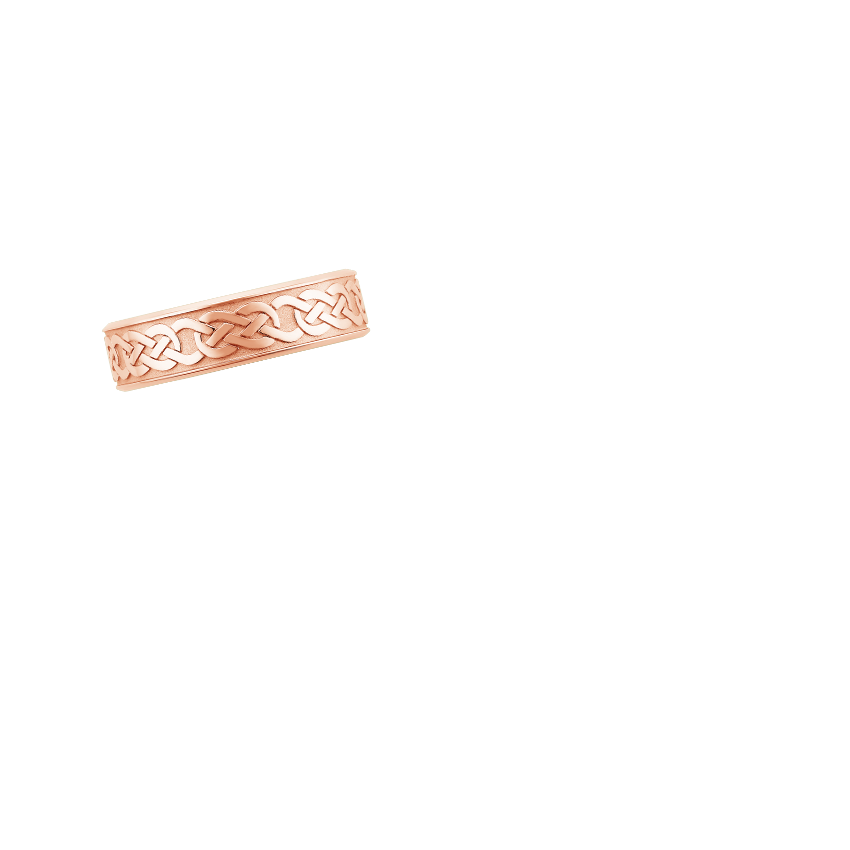 Celtic Eternity Knot 6mm Wedding Ring Rose Gold 18k Eternity Band