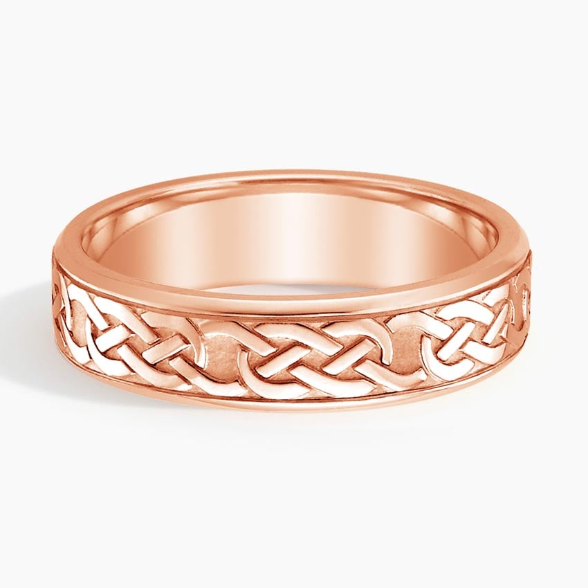 Celtic Eternity Knot 6mm Wedding Ring Rose Gold 18k Eternity Band