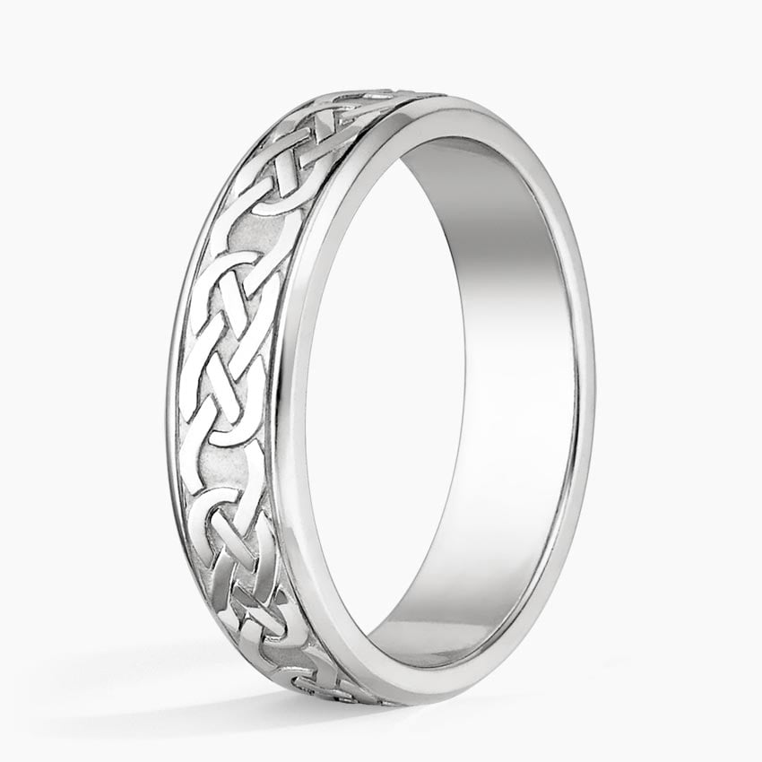 Celtic Eternity Knot 6mm Wedding Ring Platinum Eternity Band
