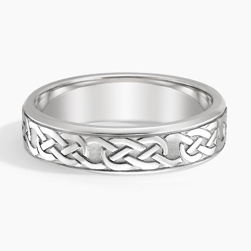 Celtic Eternity Knot 6mm Wedding Ring Platinum Eternity Band