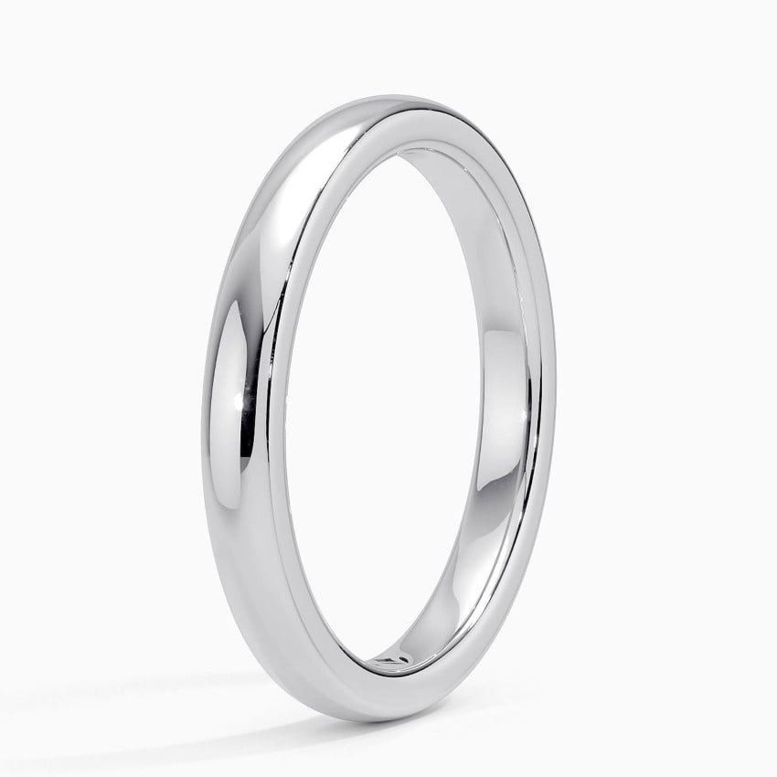 Comfort Fit Wedding Ring Platinum 2.5mm Wedding Band