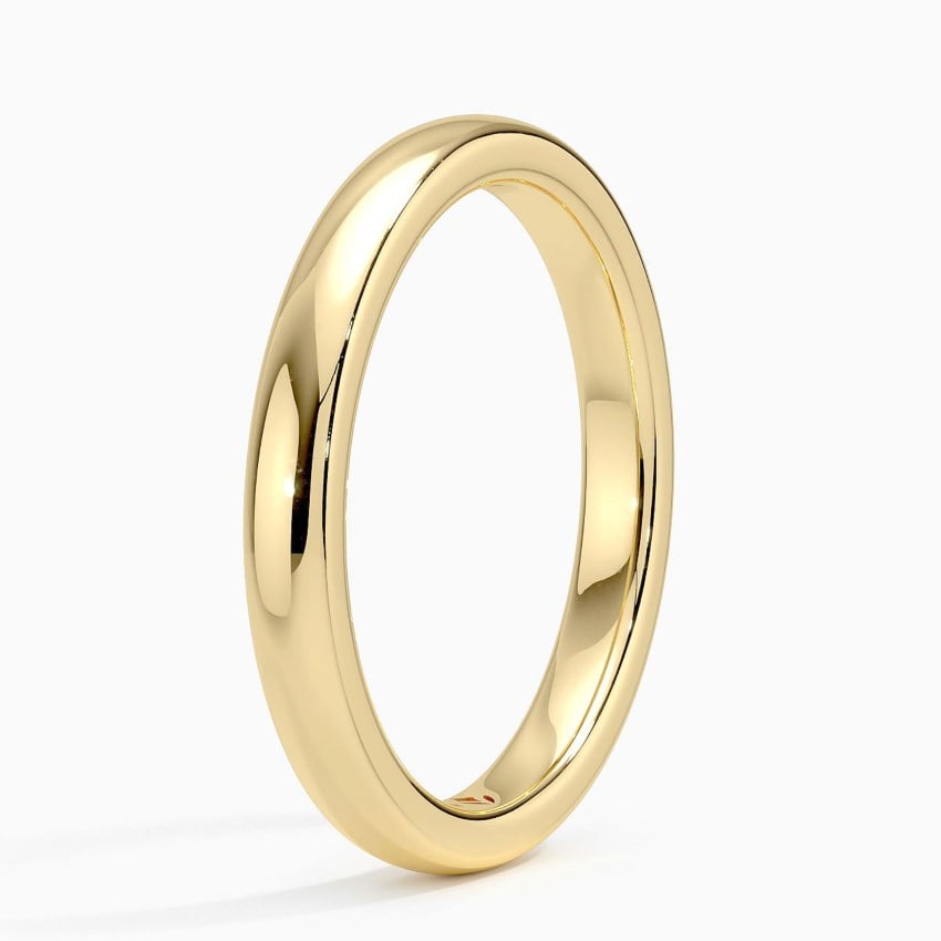 Comfort Fit Wedding Ring Yellow Gold 18k 2.5mm Wedding Band