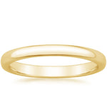 Comfort Fit Wedding Ring Yellow Gold 18k 2.5mm Wedding Band