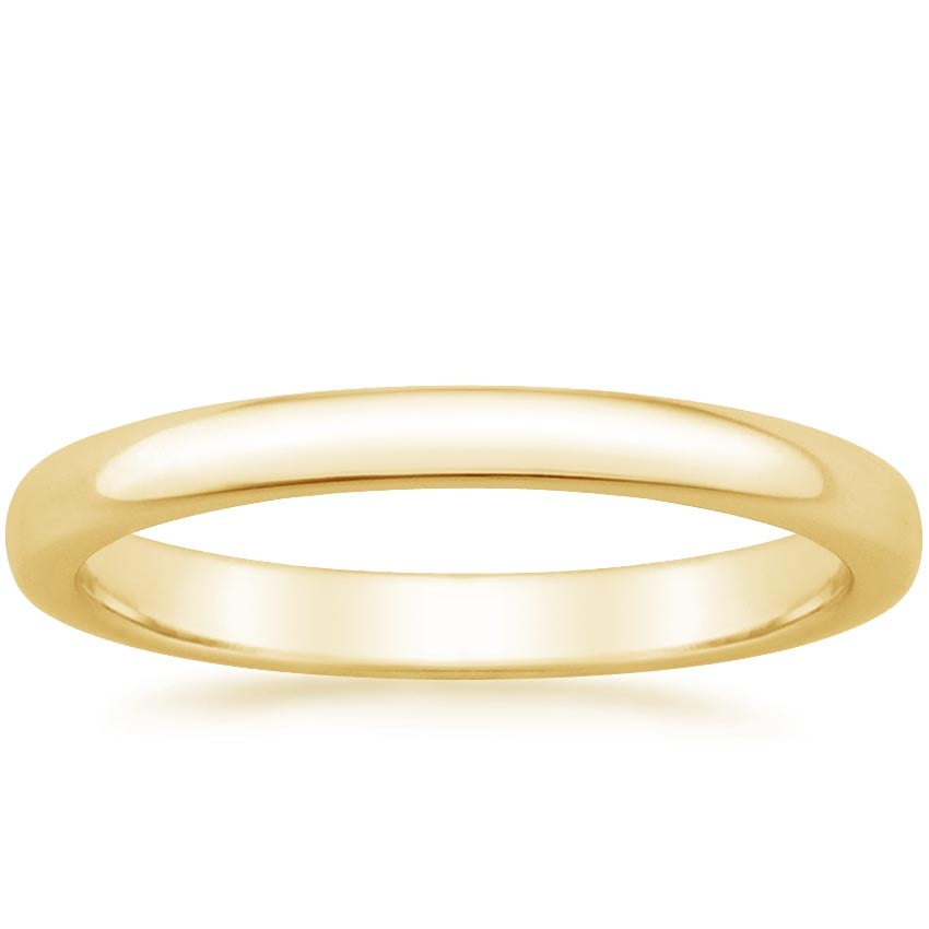 Comfort Fit Wedding Ring Yellow Gold 18k 2.5mm Wedding Band