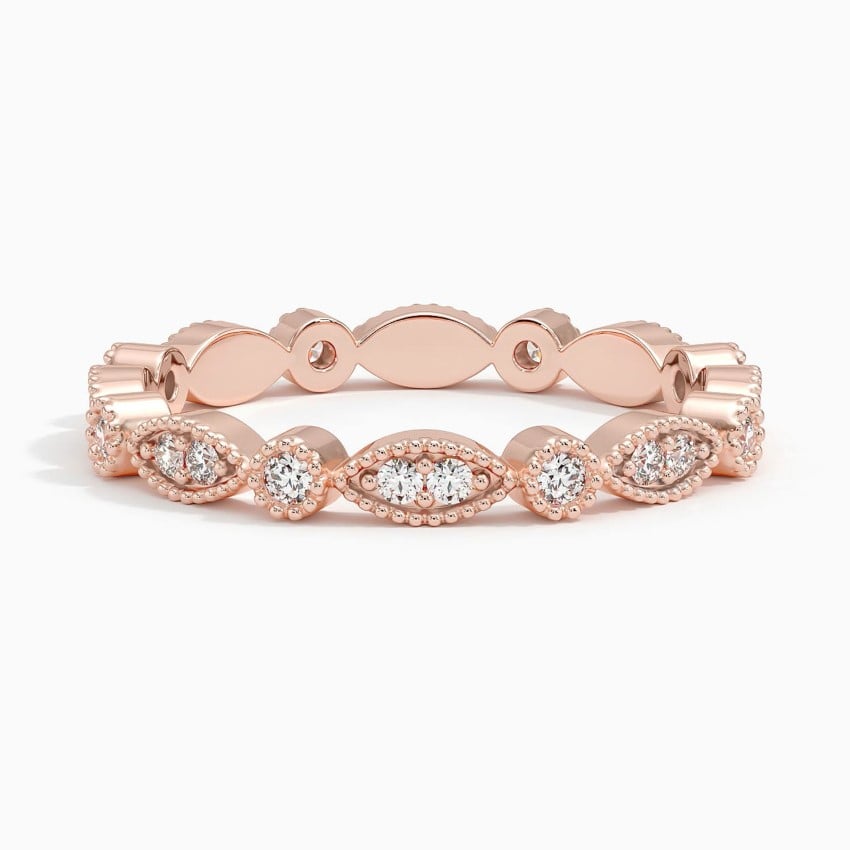Tiara Eternity Diamond Ring (1/4 ct. tw.) Rose Gold 18k Eternity Band