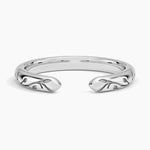 Verdure Engraved Open Ring Platinum Wedding Band