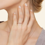 Tiara Diamond Ring (1/10 ct. tw.) Rose Gold 18k Wedding Band