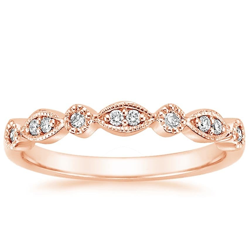Tiara Diamond Ring (1/10 ct. tw.) Rose Gold 18k Wedding Band