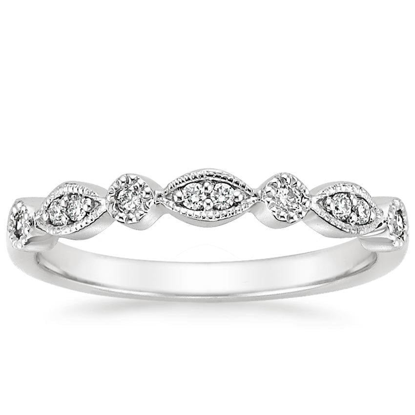 Tiara Diamond Ring (1/10 ct. tw.) Platinum Wedding Band
