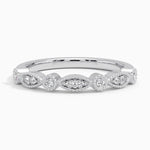 Tiara Diamond Ring (1/10 ct. tw.) Platinum Wedding Band