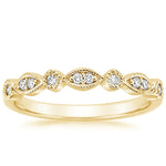 Tiara Diamond Ring (1/10 ct. tw.) Yellow Gold 18k Wedding Band