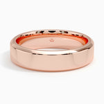 Beveled Edge 5.5mm Wedding Ring Rose Gold 18k Wedding Band