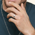 Beveled Edge 5.5mm Wedding Ring Platinum Wedding Band