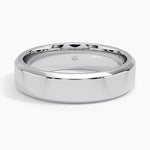 Beveled Edge 5.5mm Wedding Ring Platinum Wedding Band