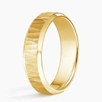 Beveled Edge Aspen 5.5mm Wedding Ring Yellow Gold 18k Wedding Band