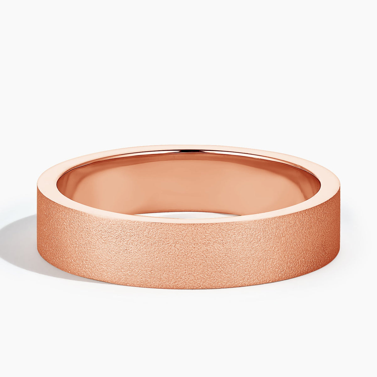 Mojave Sandblast 5mm Wedding Ring Rose Gold 18k Wedding Band