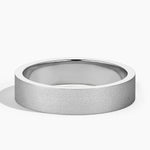 Mojave Sandblast 5mm Wedding Ring White Gold 18k Wedding Band