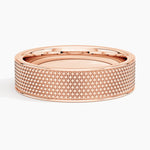 Mateo Textured 6mm Wedding Ring Rose Gold 18k Wedding Band