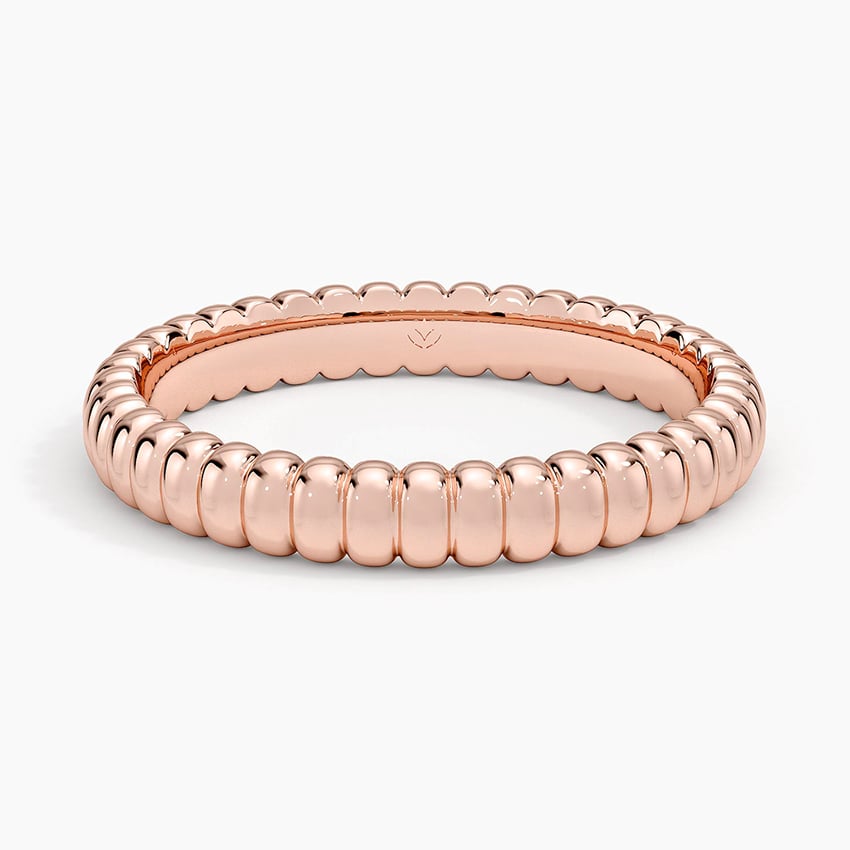 Petra Textured Ring Rose Gold 18k Wedding Band